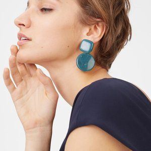 Club Monaco Mixed Drop Earrings - Green